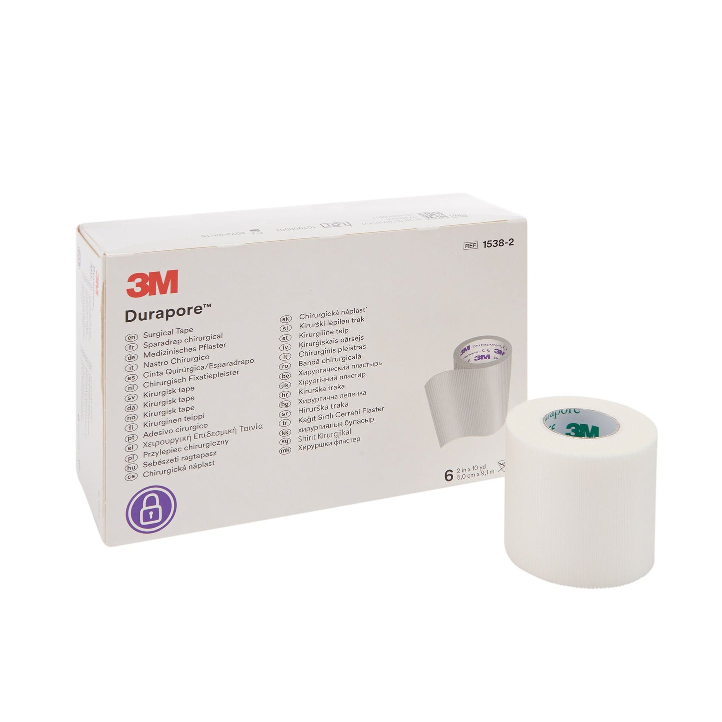 3M™ Durapore™ Silk-Like Cloth Medical Tape, White