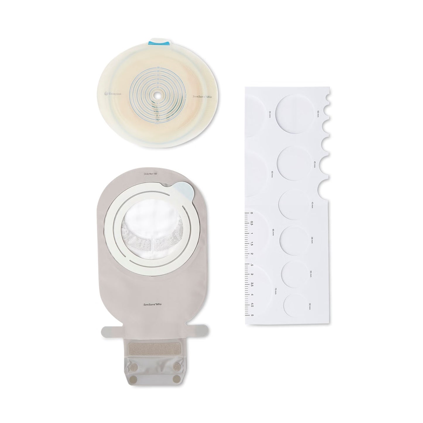 SenSura Mio Ostomy Pouch Two-Piece System Maxi Length Flat, Trim to Fit Stoma Drainable