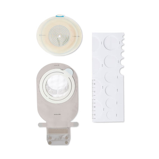 SenSura Mio Ostomy Pouch Two-Piece System Maxi Length Flat, Trim to Fit Stoma Drainable