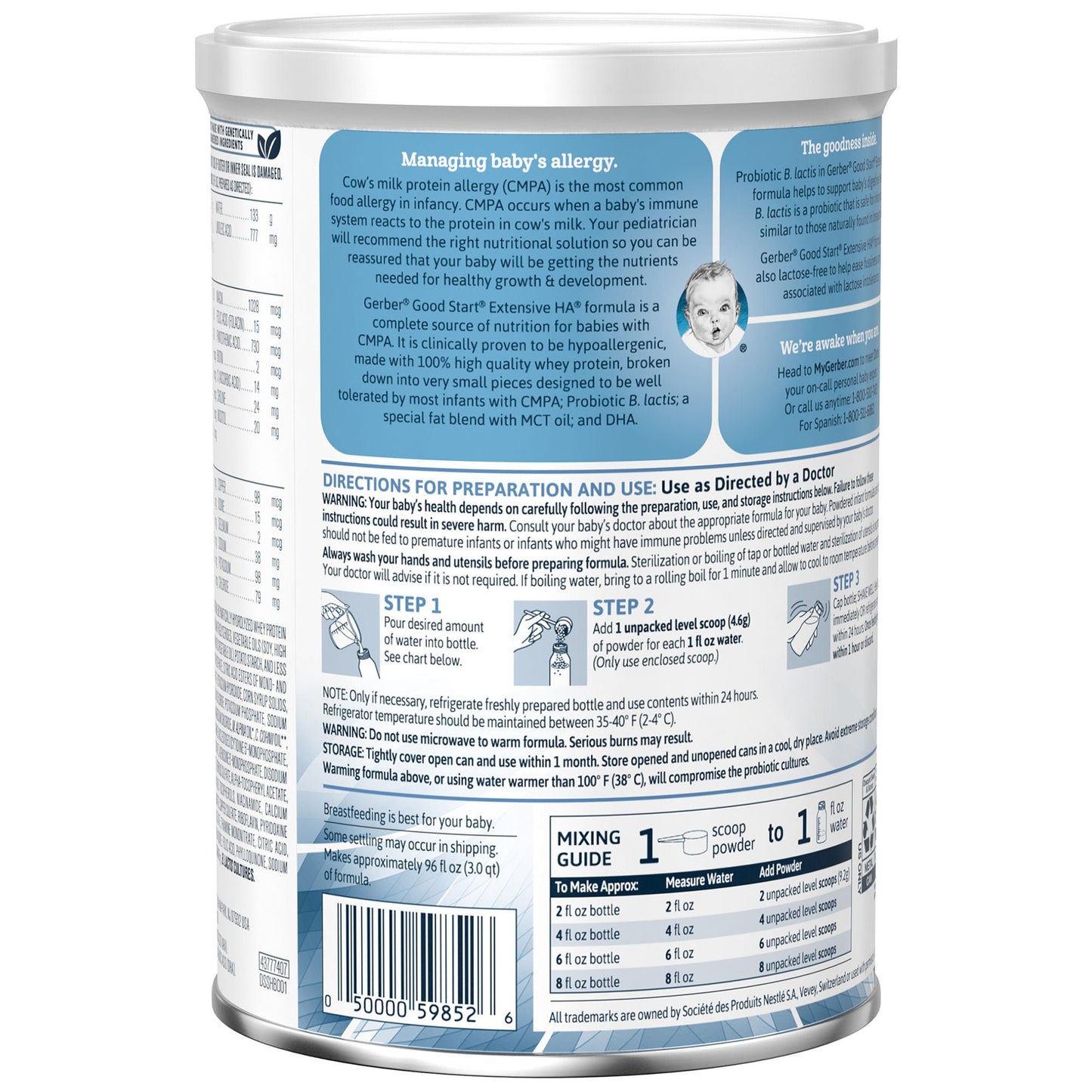 Gerber® Extensive HA™ Powder Infant Formula, can
