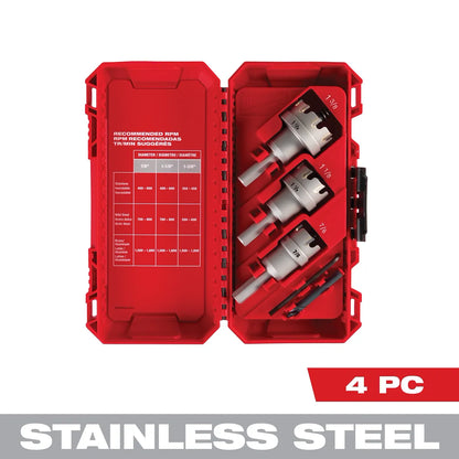 Milwaukee One-Piece Carbide Hole Cutter Set - 4PC 49-57-8623