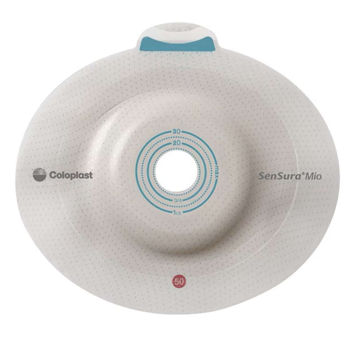 SenSura® Mio Click Convex Light Ostomy Barrier, Stoma Opening, Blue Match