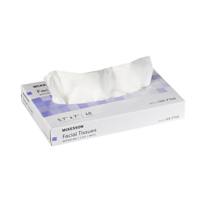McKesson Facial Tissue, Bedside Box, White, Two-Ply