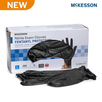 McKesson Confiderm® BLK Nitrile Exam Gloves, Black