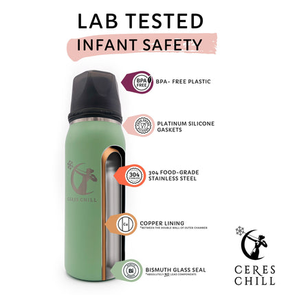 Ceres Chill OG Stainless Steel Breast Milk Chiller Container, Lavender