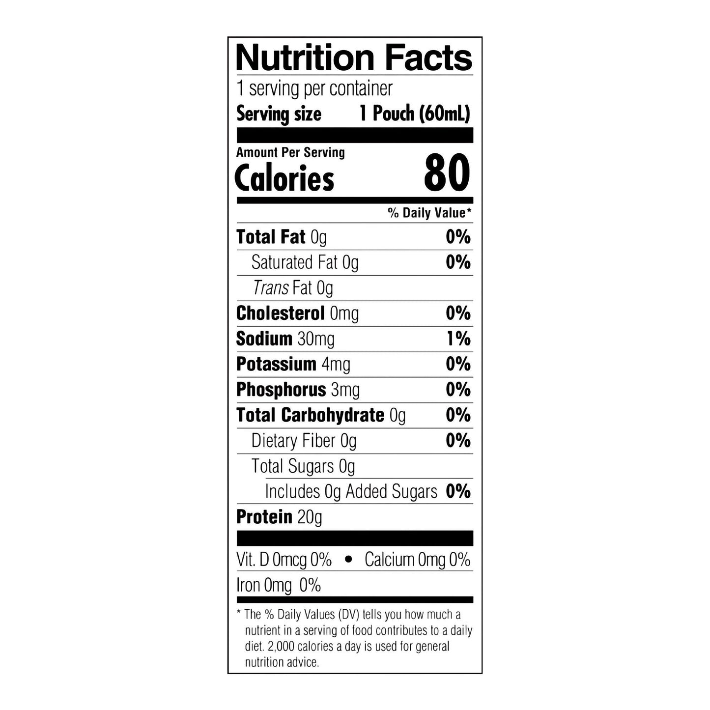 ProSource TF20 Tube Feeding Formula Unflavored Liquid Pouch