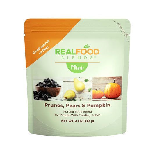 Real Food Blends Mini Tube Feeding Formula Prunes / Pears / Pumpkin Flavor Liquid Pouch