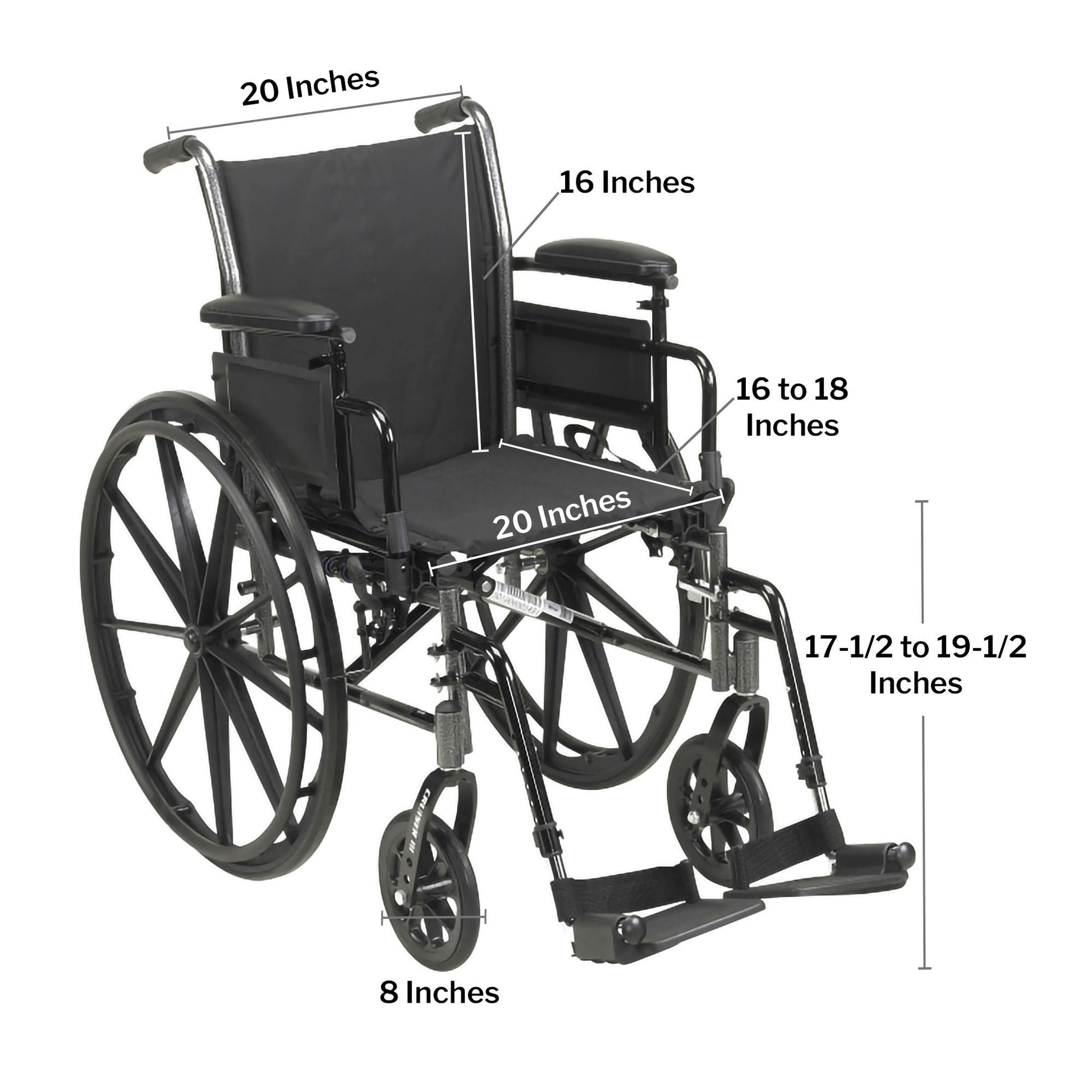 drive™ Cruiser III Lightweight Wheelchair, 20-Inch Seat Width