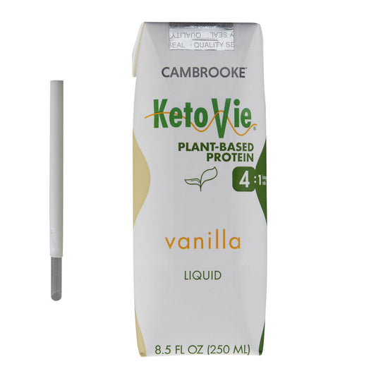 KetoVie 4:1 Plant-Based Protein Oral Supplement Vanilla Flavor Liquid Carton