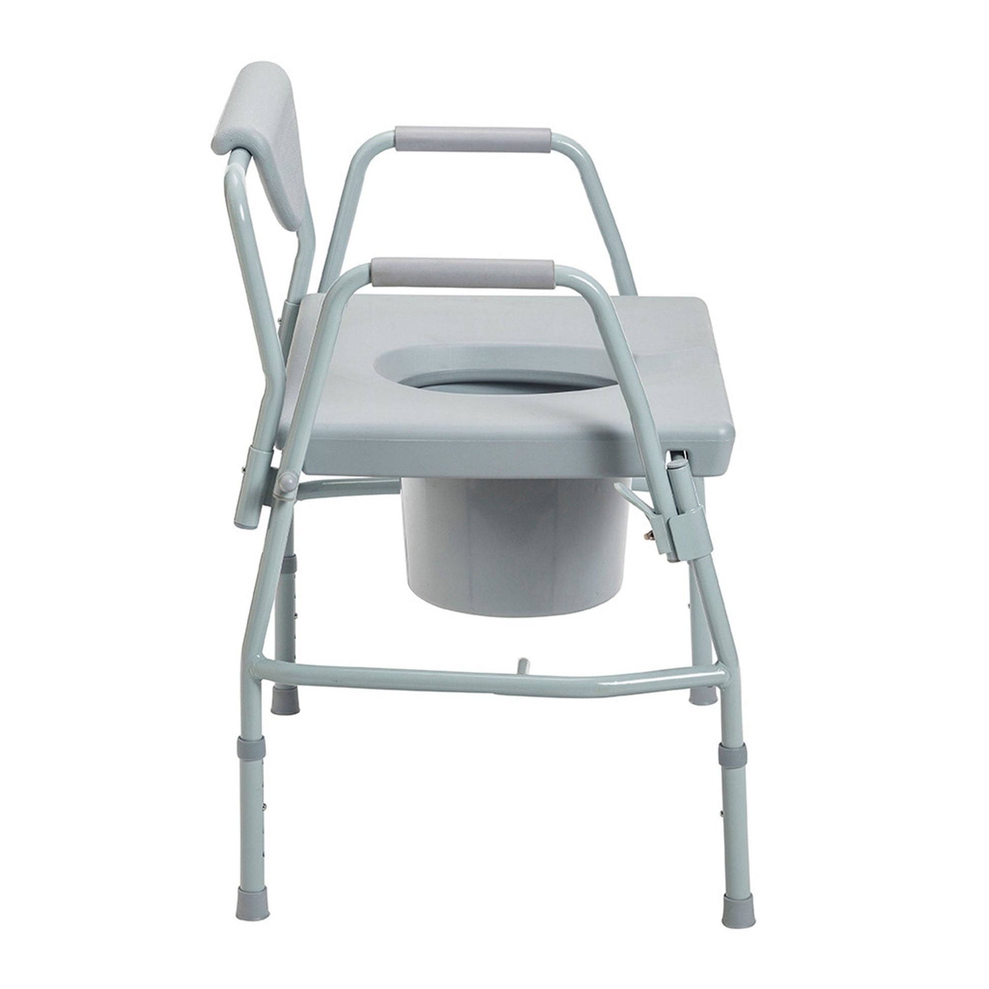 drive Commode Chair Drop Arms Steel Frame Back Bar 23-1/4 Inch Seat Width 1000 lbs. Weight Capacity