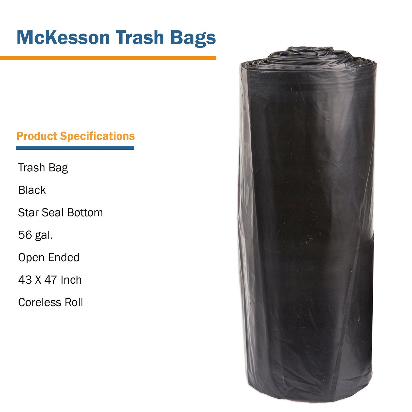 McKesson Super Heavy Duty Trash Bag, Black