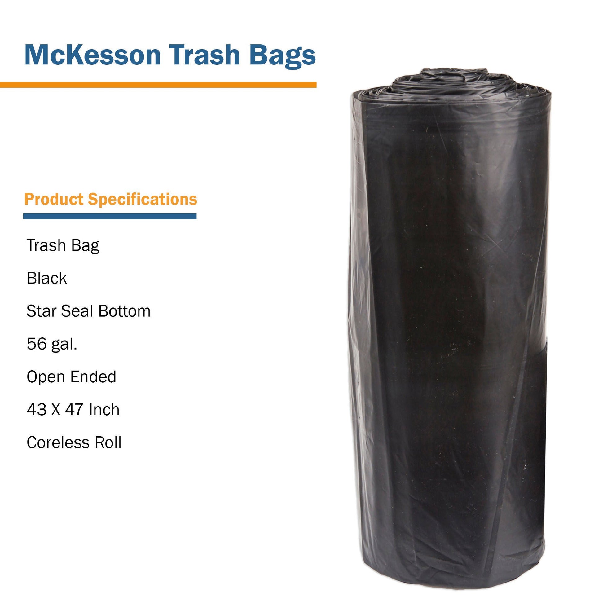McKesson Super Heavy Duty Trash Bag, Black