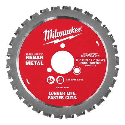 Milwaukee #10 (1-1/4”) Rebar Cutting Blade 48-40-4068