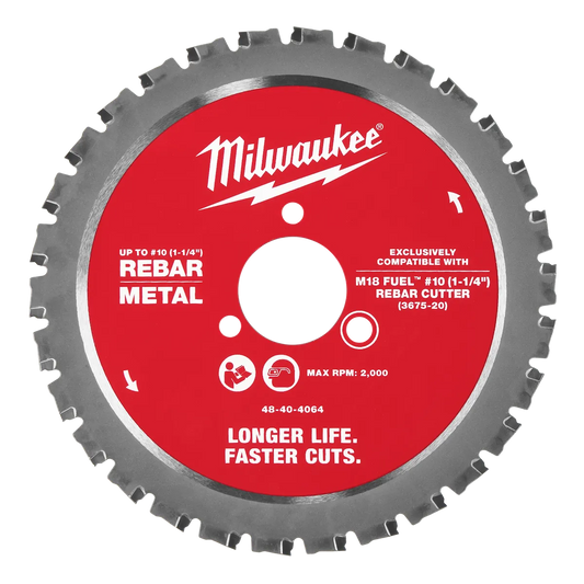 Milwaukee #10 (1-1/4”) Rebar Cutting Blade 48-40-4068