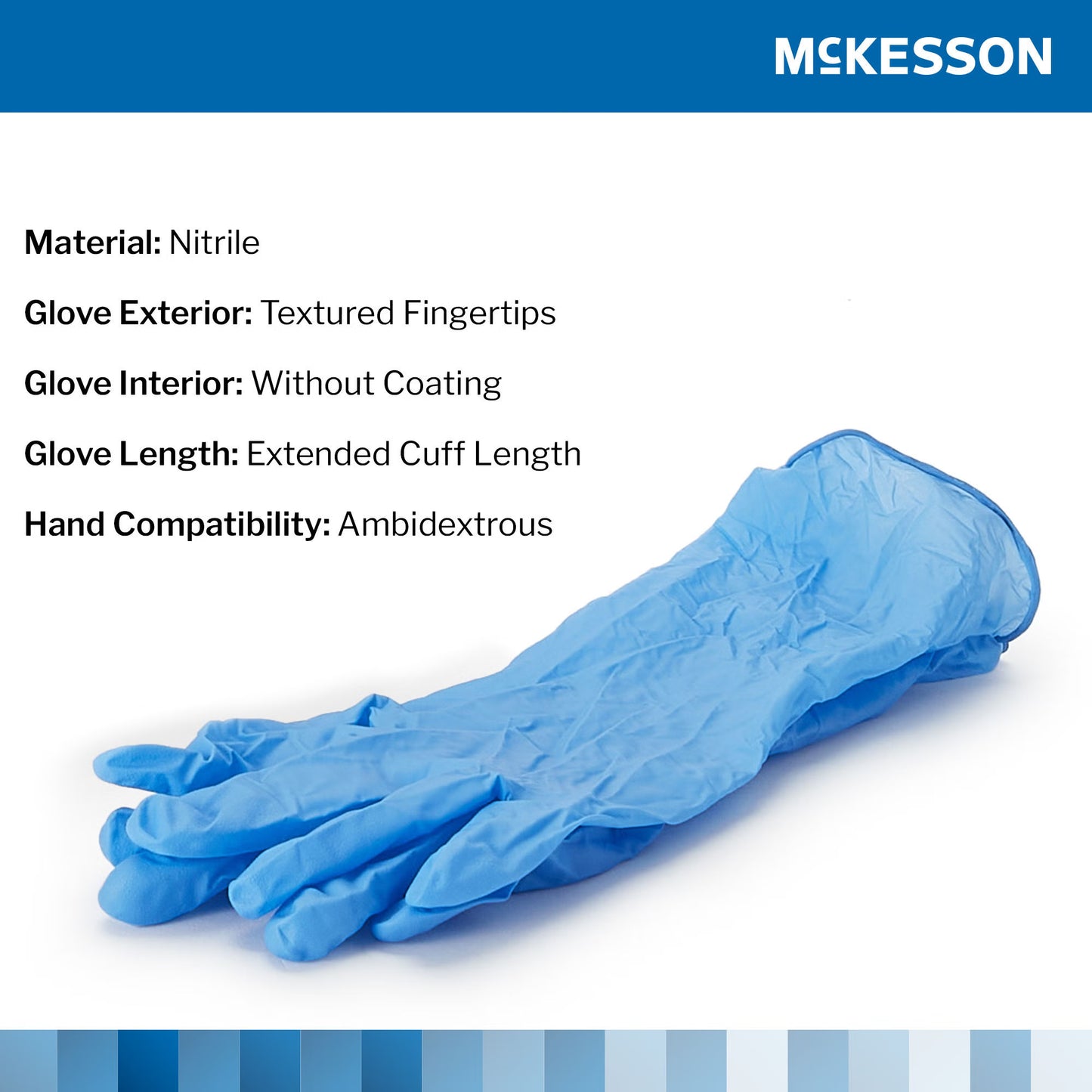 McKesson Confiderm® 6.5CX Nitrile Exam Gloves, Blue - view 3