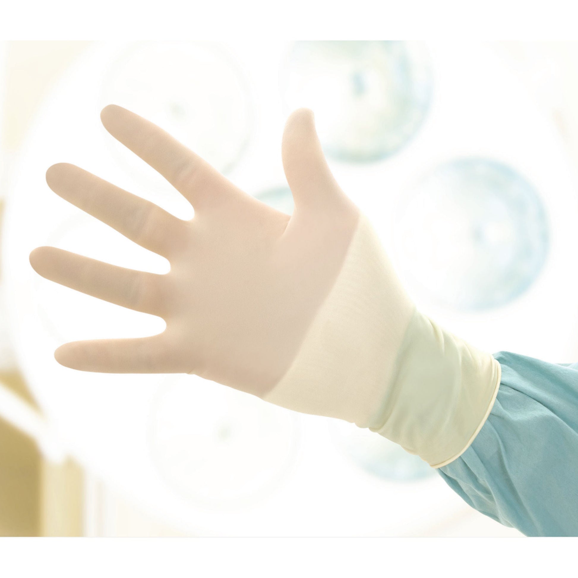 Sterile Biogel® Surgeons Latex Surgical Gloves, Straw - view 2