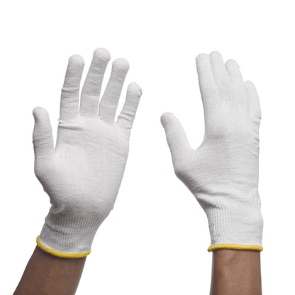 Sterile Flex-Gard™ HDPE Fiber / Spandex / Polyester Glove Liners, White - view 7