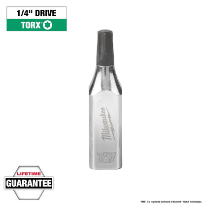 Milwaukee 1/4" Drive T27 TORX Bit Socket 45-34-1005 | 1/4 in Drive