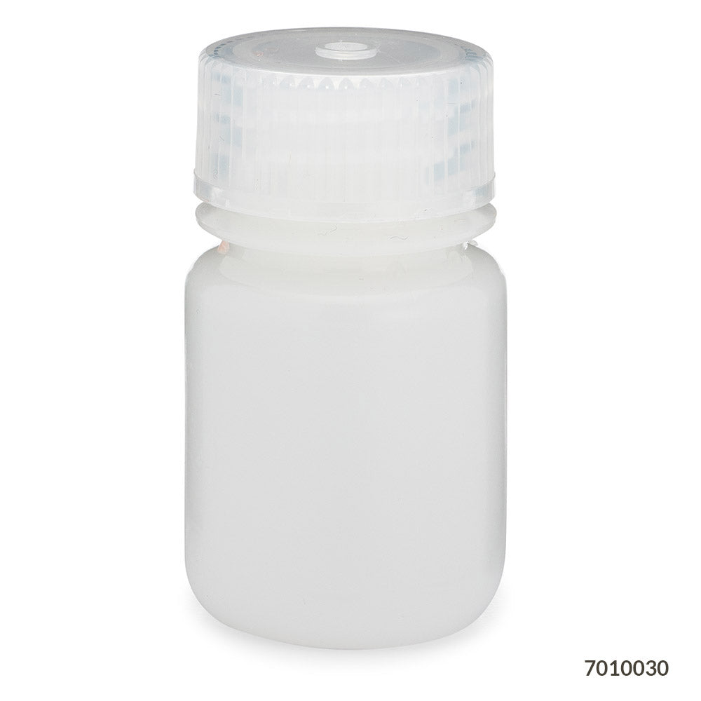 Wide-Mouth HDPE Bottles, Attached PP Screw Cap — 30–1000 mL, 6–12/Pack | Globe Scientific