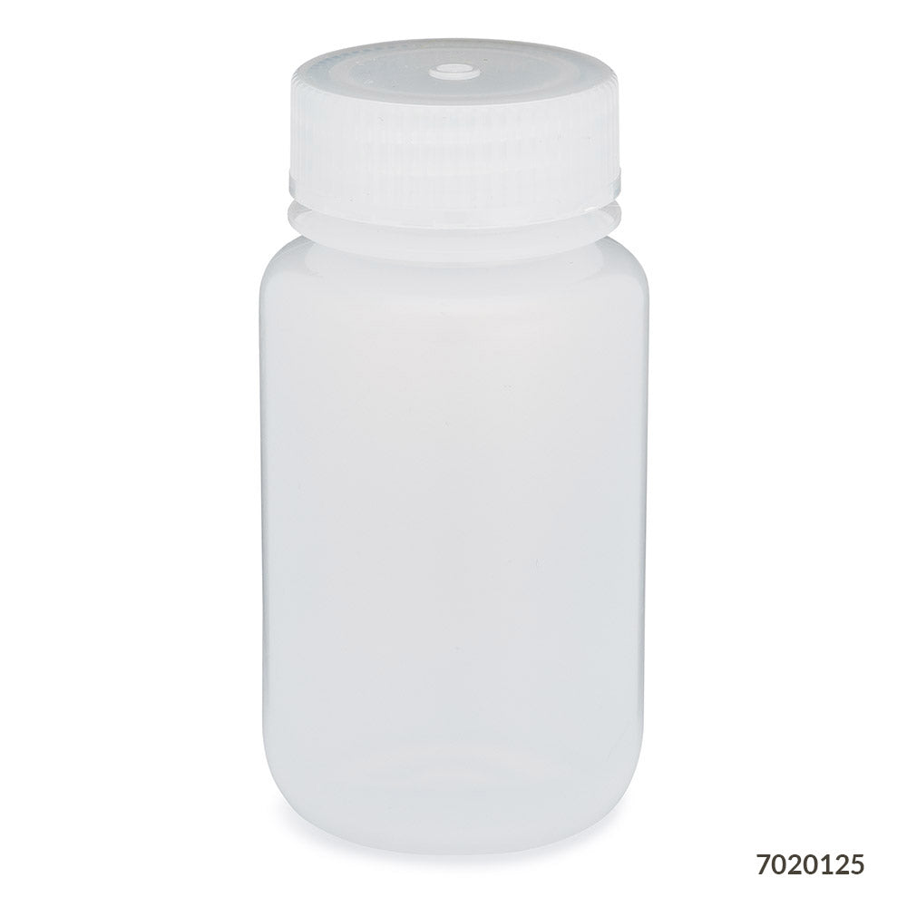 Wide-Mouth LDPE Bottles, Attached PP Screw Cap — 30 to 1000 mL, 12/Pack | Globe Scientific