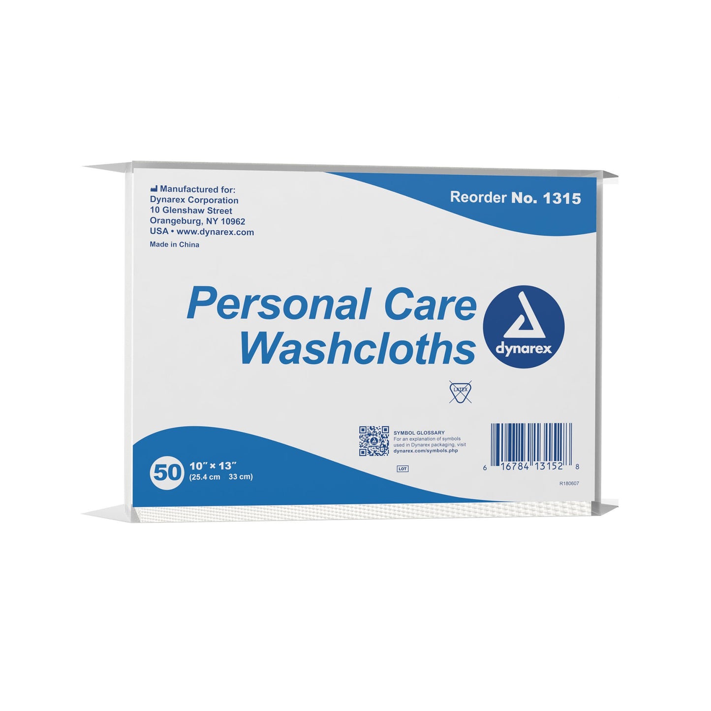 dynarex® Personal Care Washcloth, Disposable
