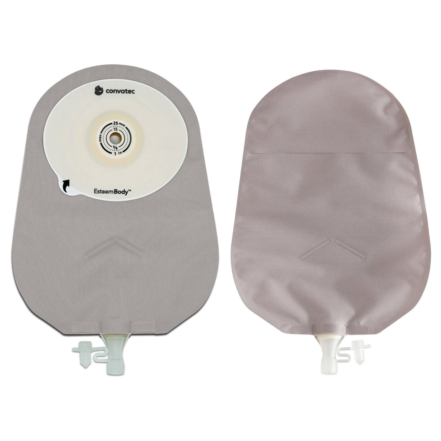 Esteem Body Urostomy Pouch One-Piece System Length Convex, Pre-Cut 20 mm Stoma