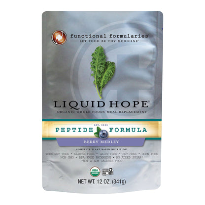 Liquid Hope Peptide Formula Oral Supplement Berry Medley Flavor Liquid Pouch