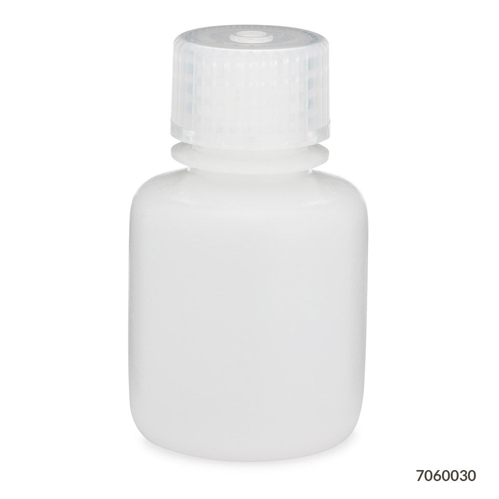 Narrow Mouth HDPE Bottles, Attached PP Screw Cap — 30–1000 mL, 6–12/Pack | Globe Scientific