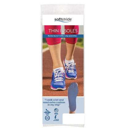 Soft Stride Thin Insole Thin Orthotic Insole Polymer Women 4 to 6 / Men 2 to 4