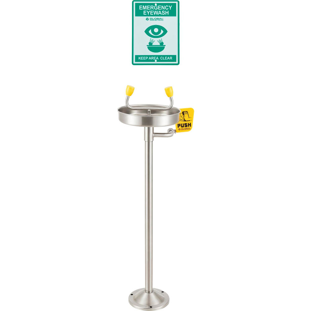 Global Industrial 708382SS Stainless Steel Emergency Eyewash Station — view 3