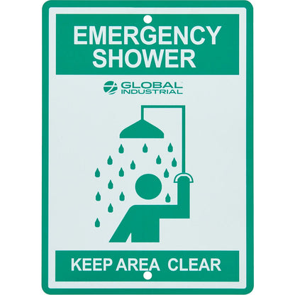 Global Industrial 708384SS emergency drench shower — view 3