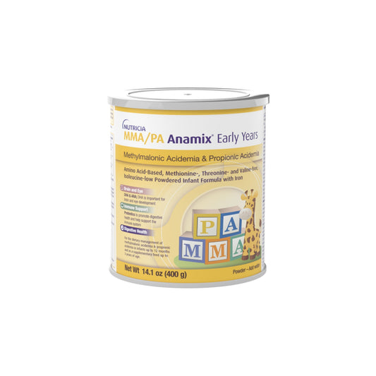 MMA/PA Anamix Early Years Infant Formula Unflavored Can Powder Amino Acid / Iron Methylmalonic Acidemia and Propionic Acidemia