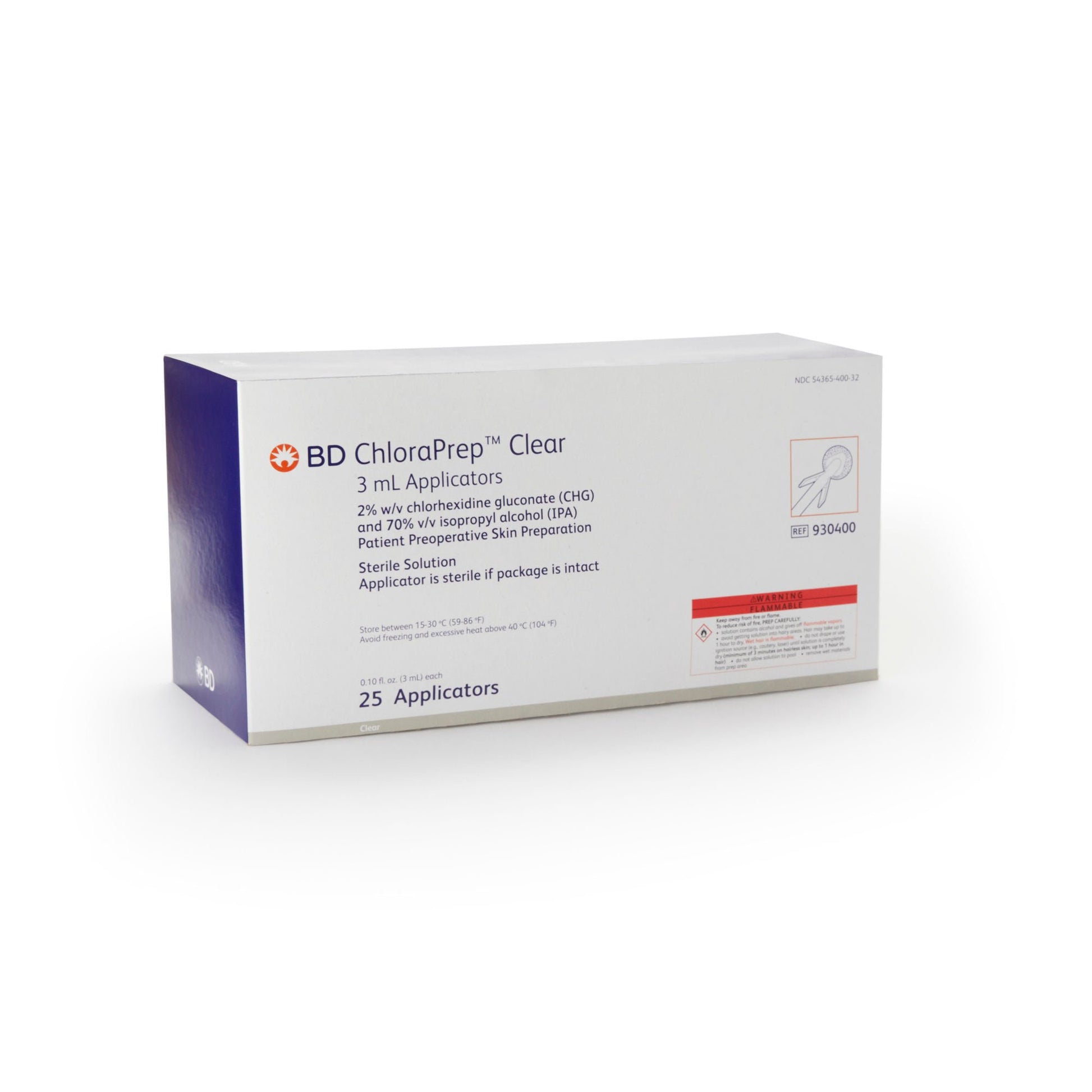 ChloraPrep Clear Skin Prep Solution Foam Applicator 2% / 70% Strength CHG (Chlorhexidine Gluconate) / Isopropyl Alcohol