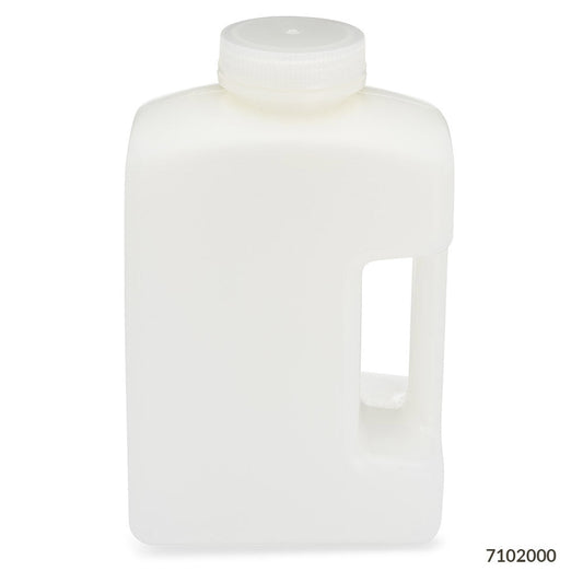2000 mL Rectangular Storage Bottles, HDPE, 63 mm PP Screw Cap — Large Format, 4/Pack | Globe Scientific