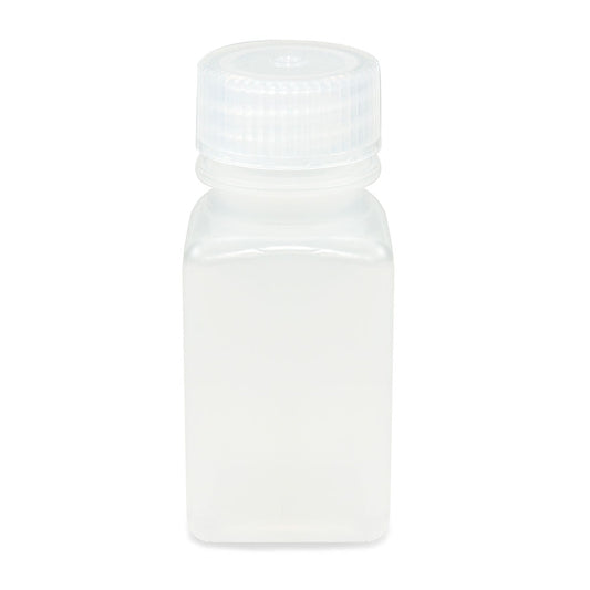 Wide-Mouth Square Bottles, PP, Attached Screw Cap — 60–1000 mL, 6–12/Pack | Globe Scientific