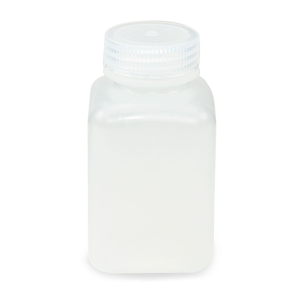 Wide-Mouth Square Bottles, PP, Attached Screw Cap — 60–1000 mL, 6–12/Pack | Globe Scientific