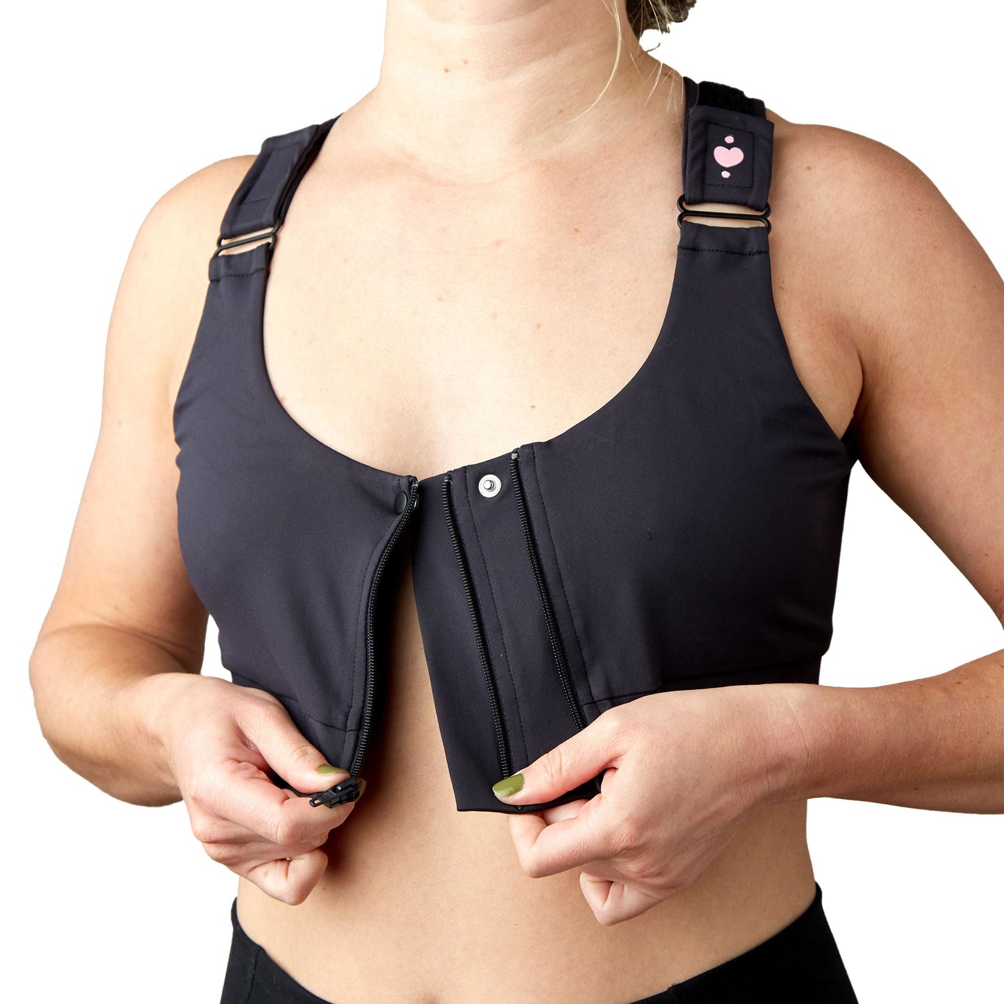 Shirl Post Surgical Bra, Black, Small