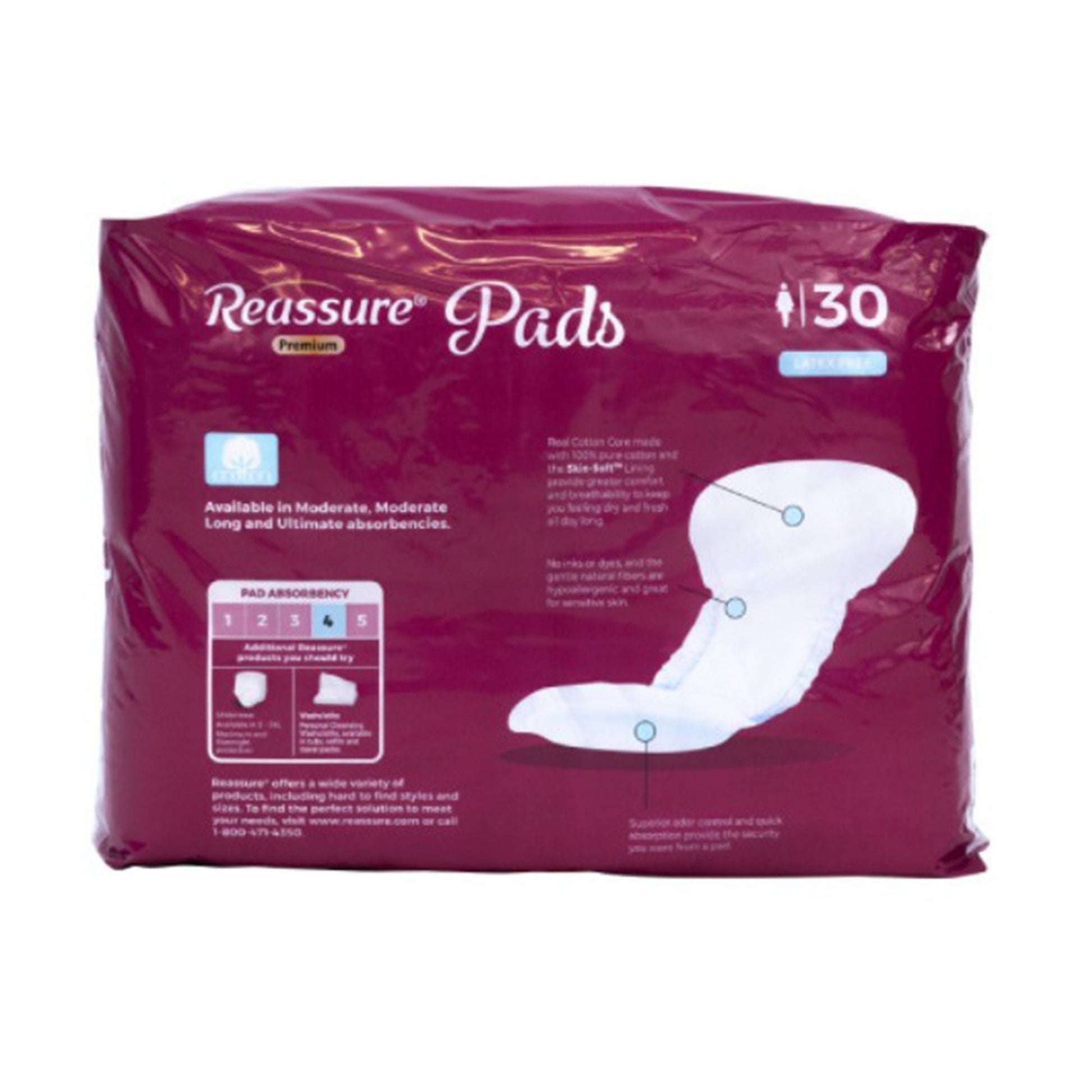 Reassure® Premium Cotton Pad for Women, Ultimate, 6.5 x 15 Inch