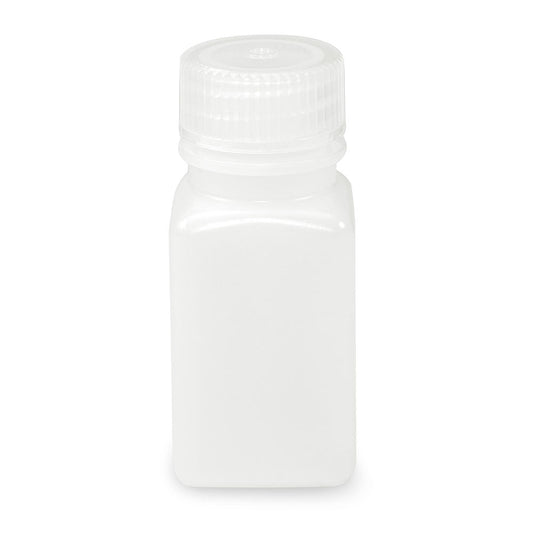 Wide-Mouth Square Bottles, HDPE, Attached PP Screw Cap — 60–1000 mL, 6 & 12/Pack | Globe Scientific