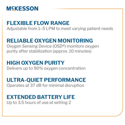 McKesson Oxygen Concentrator Battery Operated 1 to 5 LPM