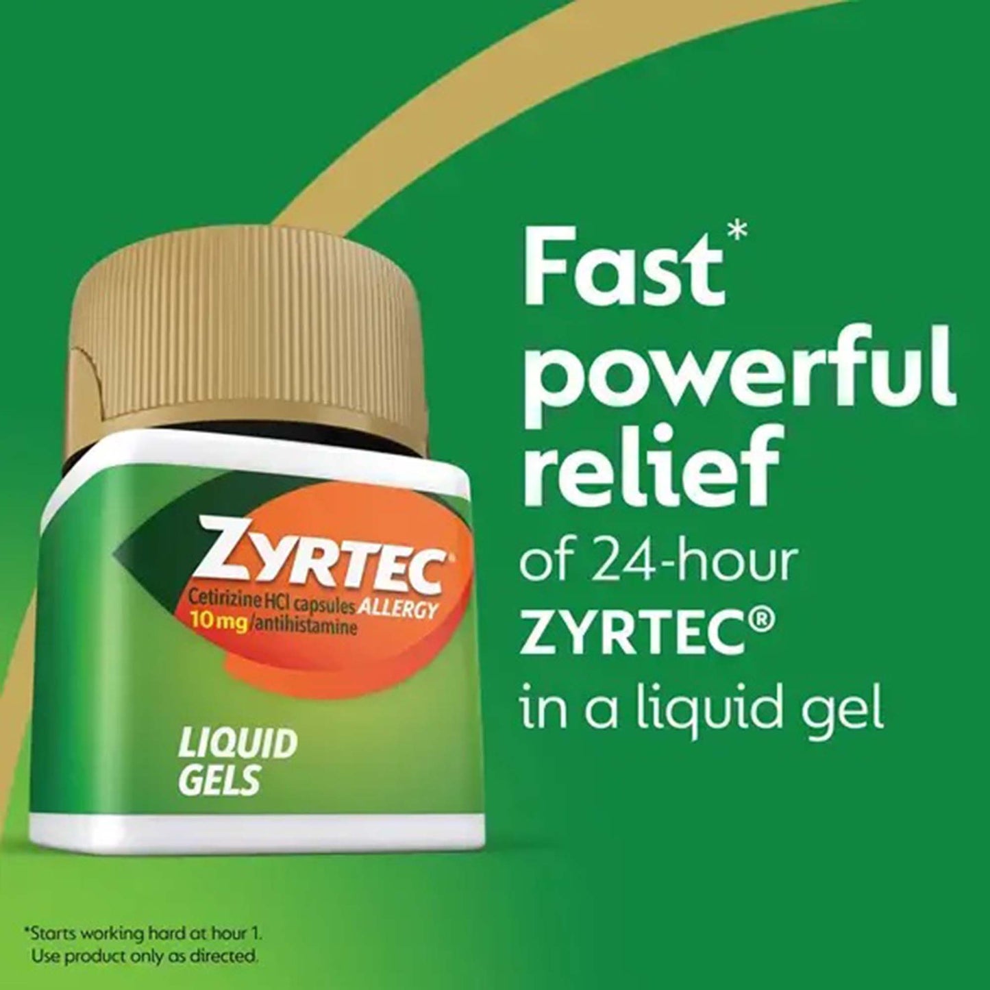 Zyrtec Allergy Relief 10 mg Strength Liqui-Gel