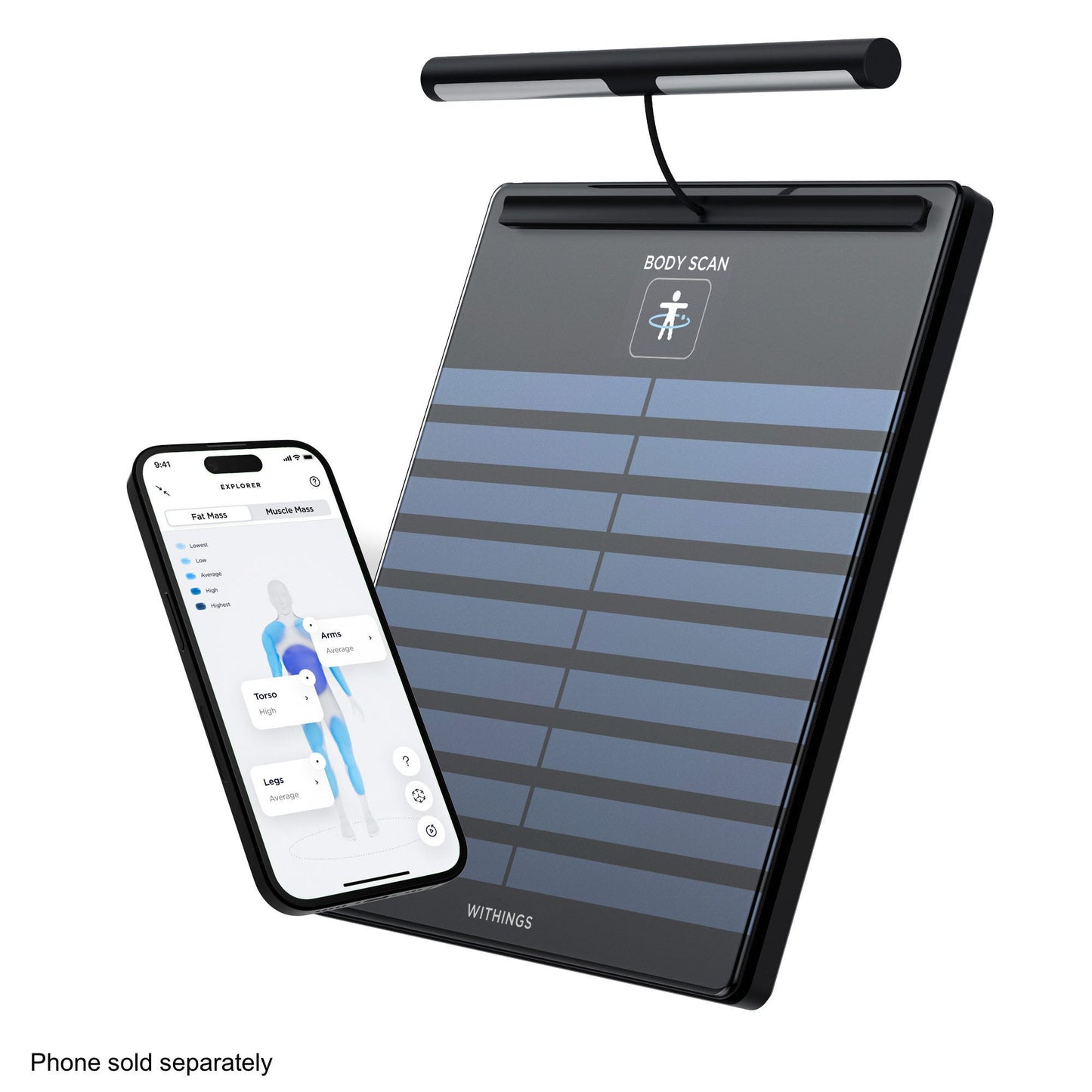 Withings Body Scan Wifi Smart Scale, Black