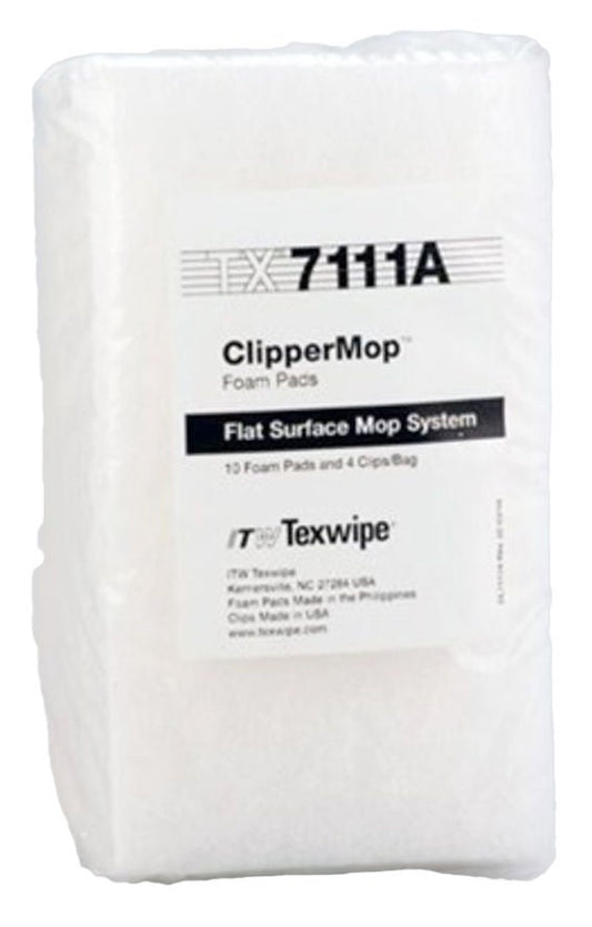 Texwipe ClipperMop Cleanroom Mop Pad Kit White Foam Disposable