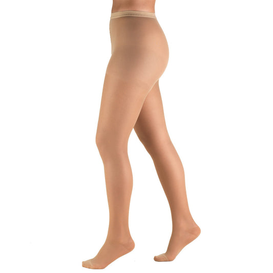 Truform Compression Pantyhose Waist High Medium Beige Closed Toe