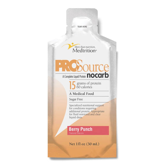 ProSource NoCarb Oral Supplement Berry Punch Flavor Liquid Pouch