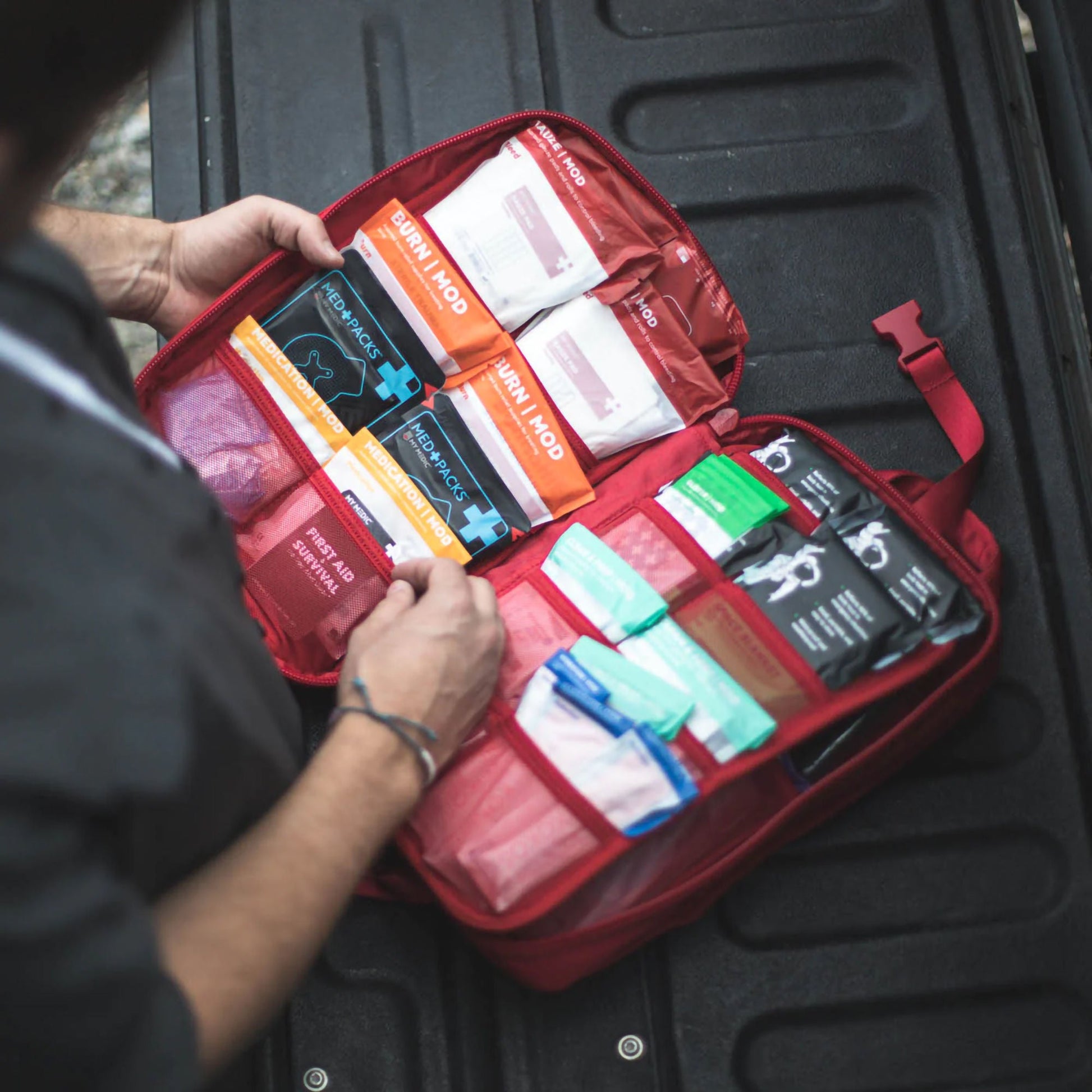 My Medic MyFAK First Aid Kit, Large Trauma Kit with Medical Supplies, Red