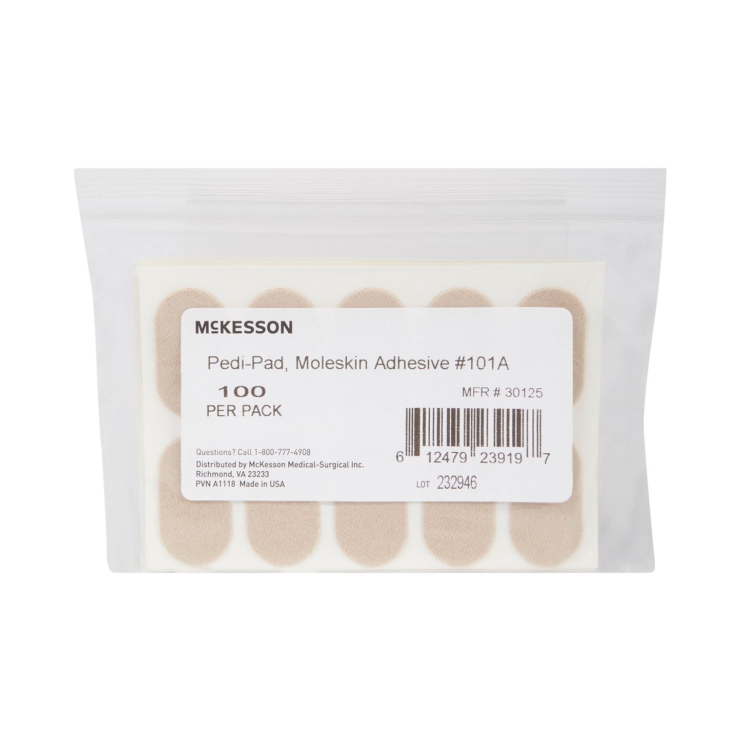 McKesson Pedi-Pad Beige Protective Pad