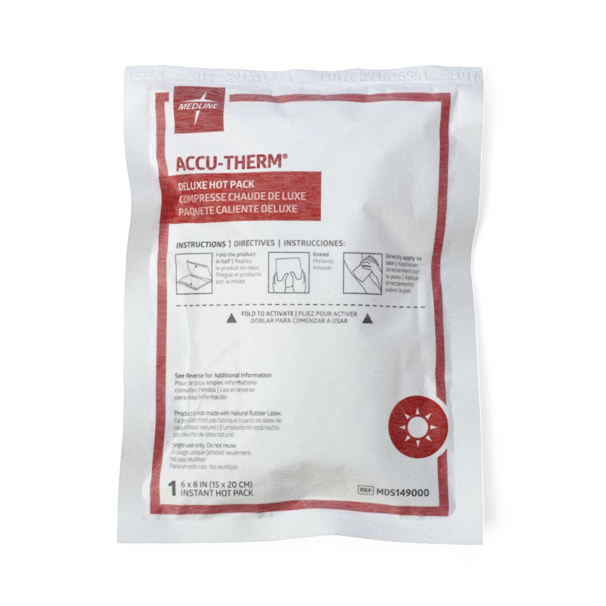 Medline Deluxe Instant Hot Pack General Purpose Plastic / Nonwoven Lining / Sodium Acetate Disposable