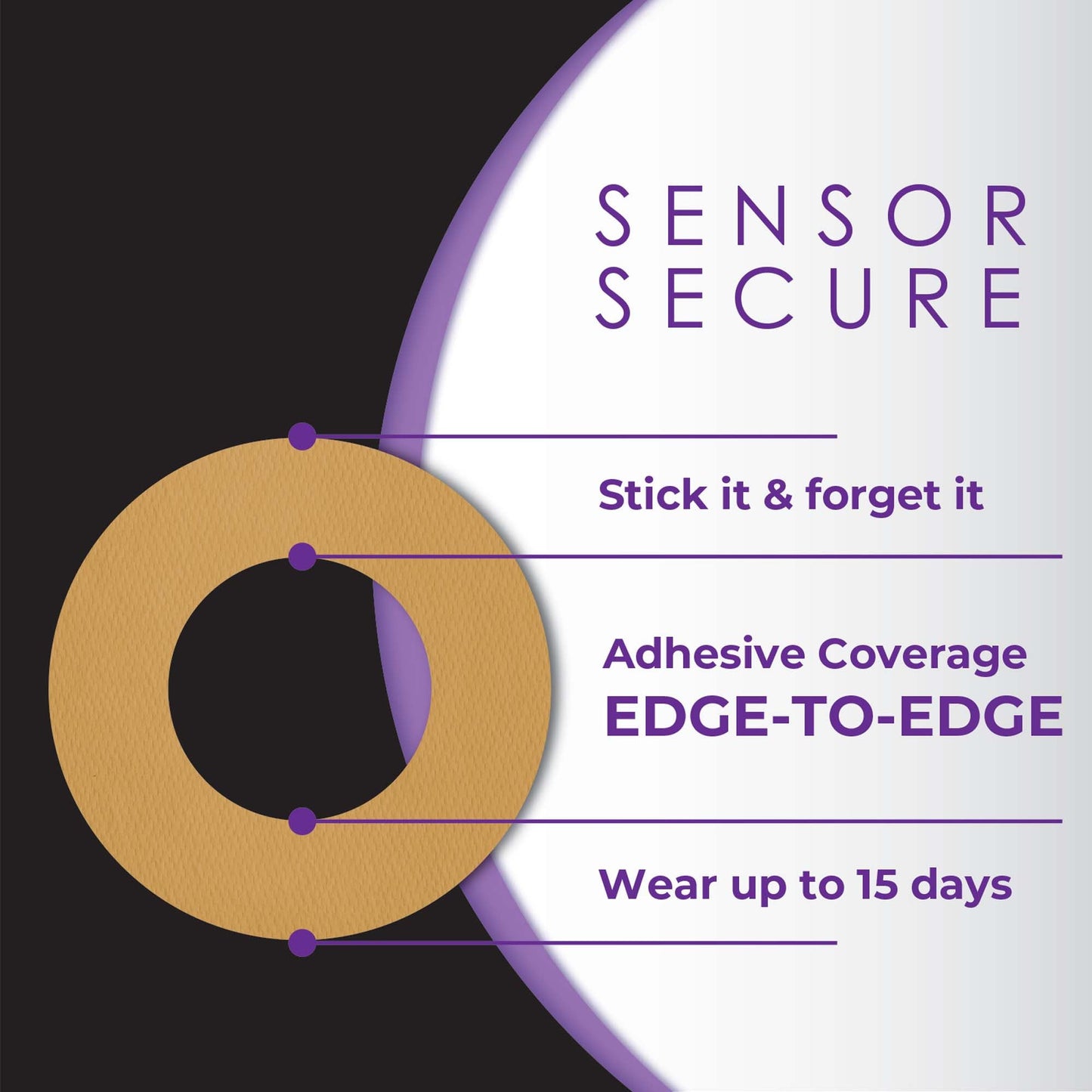 CoverGuard Sensor Overpatch Tan For Dexcom G7 Sensor