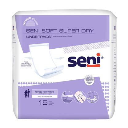 Seni® Soft Super Dry Underpads, Level 3 Absorbency